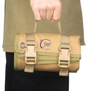 Tapis de tir et de chasse portable tactique imperméable antidérapant en nylon 900D pour sports de plein air, avec système Molle, enroulable - Product Image 6