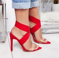Colorful Ankle Strap Pleaser Heels Sandals for Women
