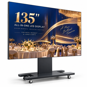 Écran LED pliable et relevable de 135 pouces P1.56, écran LED HD sur roues pour grande salle d'exposition et affichage en stand intérieur - Product Image 5