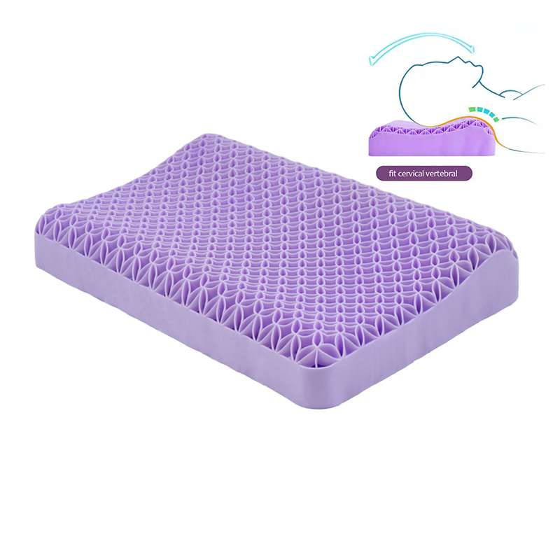 New Technology Bed Pillow 100% TPE Grid Breathable Ergonomic Neck Supportive Pillow Cervical Pillow