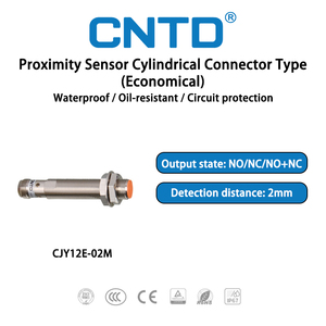 CNTD M12 Khoảng cách cảm biến 2mm DC 10-30V PNP NPN Cảm biến tiệm cận cảm ứng kim loại CJY12E-02M loại hình trụ (Kinh Tế) - Product Image 2