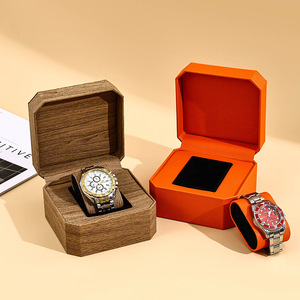 Customization Logo High Grade PU <strong>Watch</strong> Cases Octagonal <strong>Box</strong> PU Leather <strong>Watch</strong> Storage Gift Boxes - Product Image 3