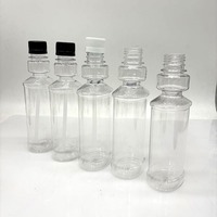 Bouteille en plastique PET transparente de 250 ml, 300 ml, 500 ml avec bouchon à clapet, bouteille de voyage à presser pour lotion, shampoing, liquide cosmétique