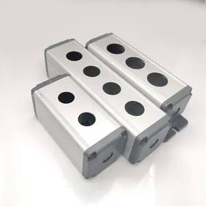 Button Switch Metal 16mm/19mm/22mm 1/2/3/4/5/6 Holes Waterproof Aluminium Alloy Metal Push Button Switch Box