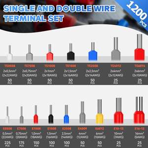Conectores de Cable Terminales Preaislados de Desconexión Rápida para Ingeniería Química, 1200 Piezas, Juego Surtido Multicolor - Product Image 4
