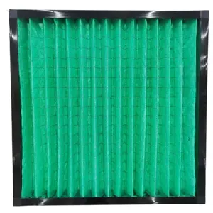 Cadre en plastique ABS personnalisé En779 G4 fibre synthétique plissée 490x490x46 MAU et filtre à air primaire AHU