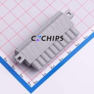 231-110/031-000 Plug-in Terminal Block Connector ( Pitch: 5mm )( Color: Gray )( Total PIN Count: 10P )( Number of Rows: 1 ) - Product Image 2