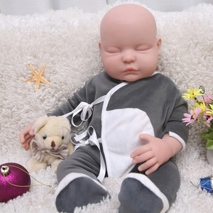 18 pouces réaliste Silicone <span class=keywords><strong>Reborn</strong></span> bébés nouveau-né endormi bébé fille et garçon pour les cadeaux d'anniversaire - Product Image 5