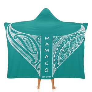 Venta al por mayor logotipo personalizado de gran tamaño Tonga Polynesian Tribal franela polar invierno cálido manta Sherpa Sudadera con capucha Manta - Product Image 4