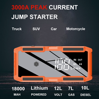 Chargeur de batterie de démarreur de saut de voiture de pointe d'ODM/OEM 12V 3000A 18000mAh banque de puissance portative de démarreur de saut