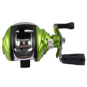Moulinet de pêche FISHERBON Fisherman's Bund Baitcasting, droitier/gaucher, vert/noir, double frein puissant, longue portée - Product Image 1