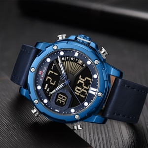 Reloj Naviforce 9172 para Hombre, Reloj de Pulsera de Cuarzo con Correa de Cuero, Reloj Digital LCD, Relojes Deportivos, Reloj Masculino - Product Image 3