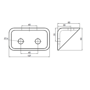 Zinc-Plated Steel Truck Body Mounting <b>Bracket</b> <b>Corner</b> <b>Bracket</b> Triangular Fastener - Product Image 6