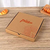 Boîtes d'emballage pour pizzas en carton ondulé jetables écologiques avec logo personnalisé, très demandées, avec pelliculage