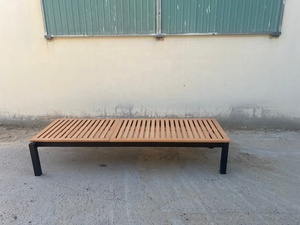 เก้าอี้สแตนเลสสตีลกันน้ำทันสมัยหรูหราชายหาดริมสระน้ำสแตนเลสไม้สักกลางแจ้ง - Product Image 3