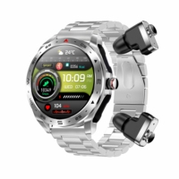 Reloj Inteligente 2 en 1 con Auriculares TWS, Monitor de Actividad Física para Hombre, Monitor de Ritmo Cardíaco y Sueño, Resistente al Agua IP67 para Deportes al Aire Libre