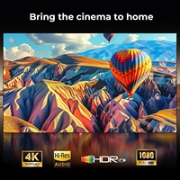 Système officiel GTV Keystone entièrement scellé à mise au point automatique 1080P 4K 450ANSI WiFi BT Smart Video Outdoor Movie Projector