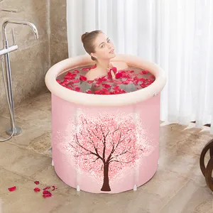 핑크 로맨틱 친환경 PVC 휴대용 욕조 목욕 배럴 여자