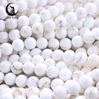 Zhe Ying 6mm 8mm 10mm Runde Naturstein Weiß Türkis Perlen Heil kristall Runde Weiß Türkis Perlen