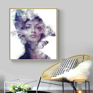 <span class=keywords><strong>Aquarelle</strong></span> abstraite femme toile Art mural peinture affiche maison café décor mural peinture à l'huile sur toile affiches et imprimés Art photo - Product Image 5