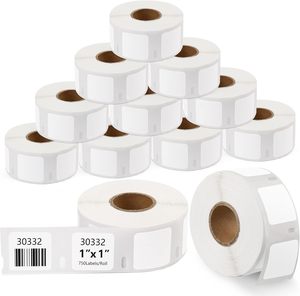 Étiquettes thermiques compatibles A30332 (1 "X 1") Étiquettes carrées polyvalentes avec les imprimantes de bureau <span class=keywords><strong>DYMO</strong></span> Labelwriter 450/4XL et Zebra - Product Image 2