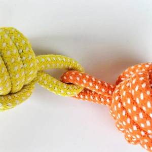 ของเล่นเชือกสำหรับสุนัข ทนทาน ทำจากผ้าฝ้าย ขนาดเส้นผ่านศูนย์กลาง 6 ซม. สำหรับสุนัขขนาดเล็กถึงกลาง ของเล่นสำหรับเคี้ยว เล่น แก้เบื่อ ช่วยดูแลฟัน - Product Image 4