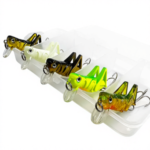 Nouveau style de <span class=keywords><strong>leurre</strong></span>, insecte artificiel bionique, grillon, ascaris, grillo-peluche, appât dur en acier inoxydable, 5 pièces avec hameçons, mini <span class=keywords><strong>leurre</strong></span> - Product Image 3