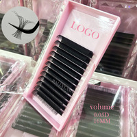 Extensions de cils volume noir mat en gros 5-25mm 0.03, plateaux de cils en cachemire personnalisés pour usage professionnel, fournisseur de cils