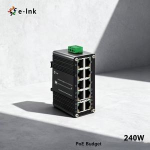 Switch Ethernet Gigabit Mini de Riel DIN E-link LNK-IMC208SGP-SFP Administrado PoE de <span class=keywords><strong>8</strong></span> Puertos <span class=keywords><strong>10</strong></span>/100/1000T 802.3at SFP - Product Image 1