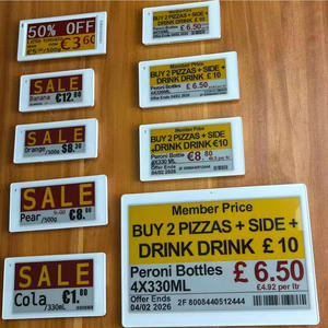 Étiquette de rayon électronique BLE Etag 7.5 Bluetooth pour supermarché, étiquette de prix numérique E Ink, kit de démonstration E Ink E-Paper, affichage E-Ink EAS, NFC ESL - Product Image 1