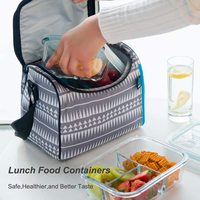 Boîte à lunch en verre borosilicate de haute qualité à bas prix pour les fabricants, récipient de stockage alimentaire avec couvercle en PP, étanche, sans BPA, avec couverts