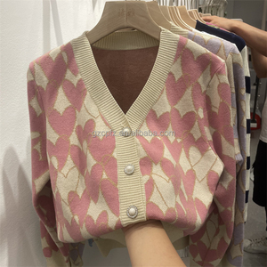 Un Cardigan da <span class=keywords><strong>donna</strong></span> in stile giapponese con bottoni colorati e <span class=keywords><strong>pizzo</strong></span>, un maglione alla moda dolce e Versatile - Product Image 4
