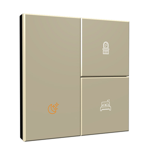 Knx thông minh hệ thống tự động hóa nhà khách sạn tường chuyển đổi thông minh màu đen <span class=keywords><strong>push</strong></span> <span class=keywords><strong>button</strong></span> Bảng điều chỉnh 1-4 gang EU tiêu chuẩn công tắc đèn KNX - Product Image 2