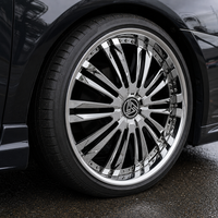 Jantes XINLAI forgées multi-rayons coniques 20 21 22 pouces 5x127 chromées à fond profond pour Jeep Grand Cherokee SUV Show Build
