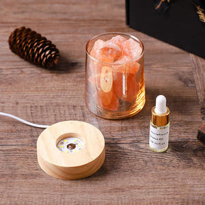 Diffuseur d'huiles essentielles en <span class=keywords><strong>pierre</strong></span> de cristal avec base lumineuse, diffuseur d'aromathérapie à brancher, ornement, bougies - Product Image 6
