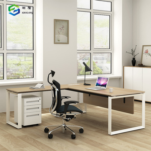 Bureau <span class=keywords><strong>de</strong></span> Secrétaire Extensible Tendance, Grand Bureau d'Ordinateur en Forme <span class=keywords><strong>de</strong></span> L - Product Image 1