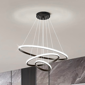 Гостиницы дистанционные кольцевые люстры и подвесные светильники домашний декор Светодиодные подвесные светильники мягкий свет - Product Image 1