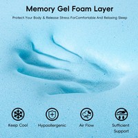 Matelas à ressorts ensachés compressés en mousse à mémoire de forme en gel orthopédique pour hôtel, taille Queen, 5 zones
