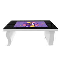 PC de 55 pulgadas con pantalla táctil integrada, mesa de centro multitáctil interactiva, mesa táctil de red inteligente con pantalla LCD