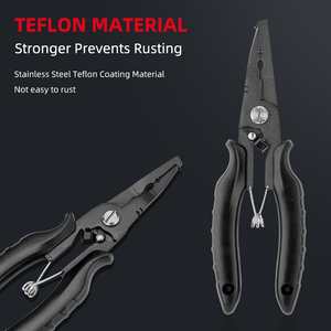 Alicate de pesca de 7 polegadas Scissor Multitool Gancho Removedor Linha Cortador Split Anel Removedor Ferramenta Iscas Ferramentas e Equipamentos de Pesca - Product Image 5