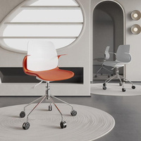 Chaise de bureau pivotante en plastique moderne de luxe à prix abordable, ergonomique, confortable, avec hauteur réglable, pour la maison, le bureau ou l'hôtel