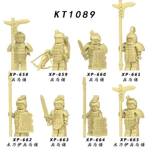 Qin İmparatorluğu terra cotta warriors imperial taşıma savaş arabası savaş at aksiyon figürü kask zırh oyuncak inşaat blokları XP601
