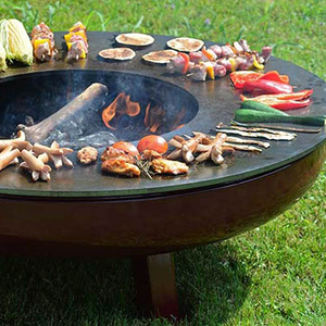 Bol pour barbecue, en acier inoxydable, avec anneau, ustensile de cuisine pour faire du barbecue - Product Image 1