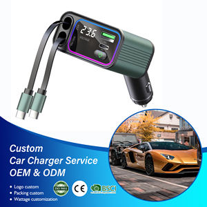 ที่ชาร์จในรถยนต์แบบเร็ว 4-in-1 กำลังไฟ 120W รุ่นใหม่ พร้อมสายชาร์จแบบยืดหดได้ รองรับ PD Charge และ QC3.0 สำหรับโทรศัพท์มือถือ แรงดันไฟฟ้า 12-24V ช่องชาร์จ 4-in-1 - Product Image 1