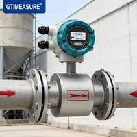 Débitmètre agricole électromagnétique 4-20mA RS485 Pulse Mag BTU pour eau de refroidissement, liquides acides et chimiques