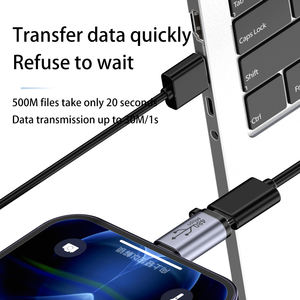 Aluminium legierung Shell 12W Schnellere Aufladung Micro-Stecker auf Typ C Buchse Adapter Typ C zu Lightn Converter Multi-Anschluss für Laptop - Product Image 2