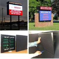 Letrero LED Publicitario AOWE, Letrero LED de Pared para Exteriores, a Todo Color, de Doble Cara, Programable, Tablero de Mensajes Digitales, Pantalla LED
