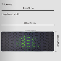 Tapis de souris gaming XXL, grand tapis de bureau antidérapant avec base en caoutchouc, protection étendue pour bureau à domicile, 31,5''x11,8'', en stock