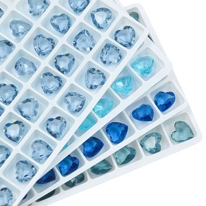 Venta al por mayor de accesorios de joyería DIY de diamantes de cristal K9 con base puntiaguda en forma de corazón y diamantes transparentes en forma de corazón - Product Image 5