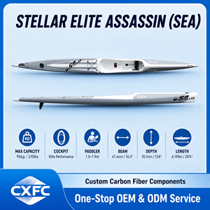Stellar Lightweight Carbon Fiber Ski Professional Racing <b>Kayak</b> High Stability Ocean High Performance <b>Boat</b> - Product Image 2